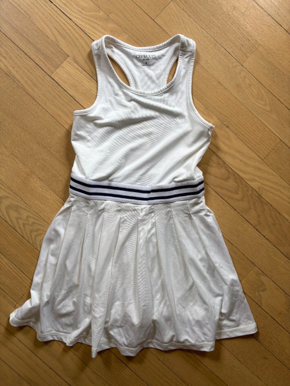 J. Crew Girls' White Tennis Dress Size 10